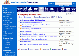 Emergency Service Sector, NSW Government